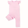 LULUKAKA Baby Romper - Sleeveless, Lace-Trimmed Onesie for Newborns & Toddlers, Soft Polyester Blend, Machine Washable, Perfect for Outdoor (pink)